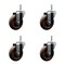 Service Caster 4 Inch High Temp Glass Filled Nylon Wheel Swivel 58 Inch Threaded Stem Caster Set SCC-TS20S414-GFNSHT-58212-4 - alternate 1